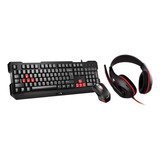 Kmh-200 Genius Kit Gamers Teclado Esp. Mouse Y Fono Gamers