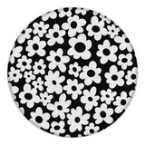 Mouse Pad Pequena Con Diseno De Flores En Blan...