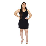 Vestido Hering Curto Evasê Lastex Preto Alça Média 0bbjn10en