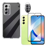 Capa Capinha Para Galaxy A34 5g + Pl Cam + Película Vidro 3d