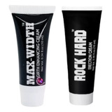 2 Lubricantes Engrosador Retarda Rock Hard & Max Width 10ml