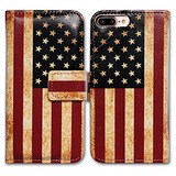 Funda Cartera Para iPhone 8 Plus iPhone 7 Plus Retro America