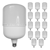 Kit 15 Lâmpadas Led Bulbo 65w E27 Bivolt 6500k Branca Fria