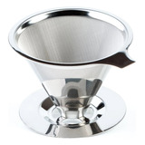 Metodo V60 Acero Inoxidable Cafe Brewing Coffee Filtrado Color Silver