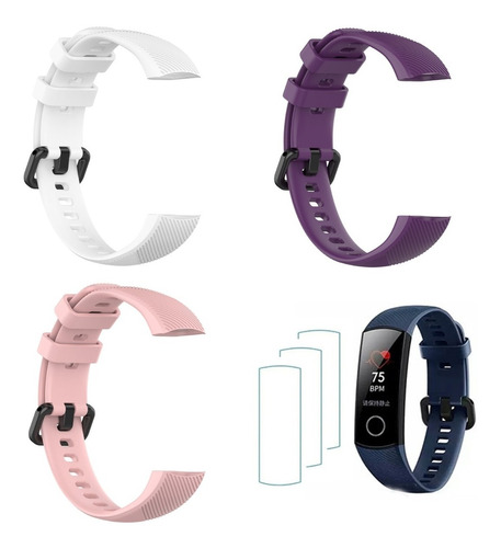 Pack 3 Correas + 3 Micas Huawei Honor Band 4 Y 5