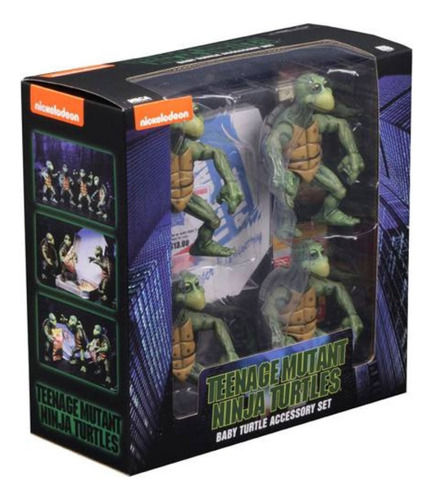 Neca Tortugas Ninja Tmnt Bebes Con Accesorios Set Unico