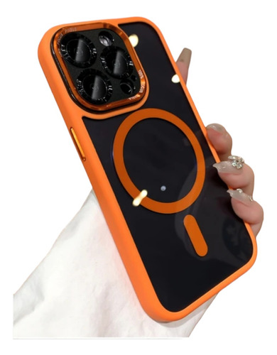 Funda Para iPhone Metal Magsafe Uso Rudo Protector Camara