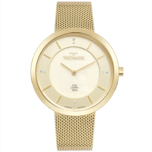 Relógio Technos Feminino Slim Elegance 1l22wq-1x Dourado