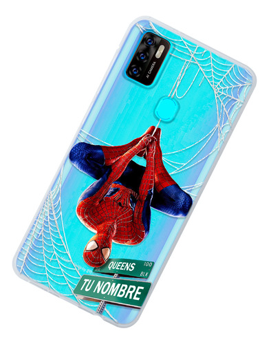 Funda Para Zte Spiderman Tu Nombre Personalizado