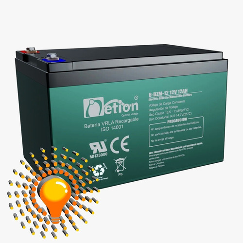 Bateria Gel 12v 12ah  Netion Para Motos Eléctricas