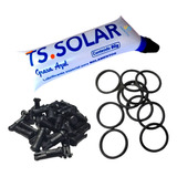 Kit Manutenção Aquecedor Solar Piscina Oring Preto Ts Solar