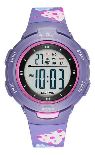 Reloj Slop Deportivo Morado Sw8217k1 De Plástico Para Niña