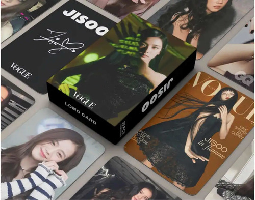 Set 55 Photocards Lomo Card Jisoo Vogue Black Pink