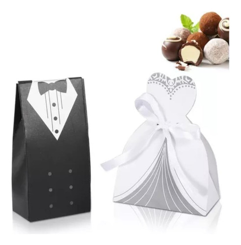 100pz Dulceros Para Boda, Cajitas Cajas Novios, Dulces