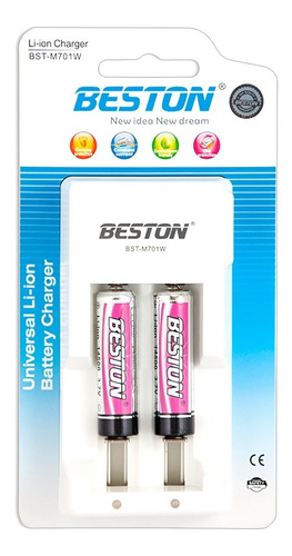 Baterias Beston 700mah Recargables X2 Pack Cargador Pila