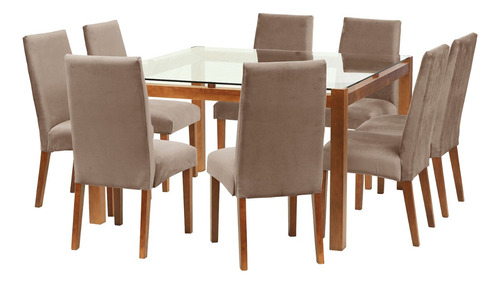 Jgo. De Comedor Barcelona 1400x1400 S/cadiz Tela Beige