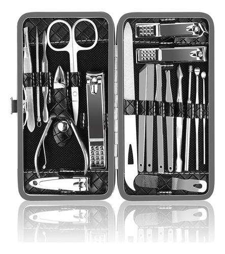 Kit Manicure Set Para Uñas Corta Uñas Set Pedicure Uñas 19ps