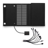 Panel Solar Usb Plegable De 12w, Célula Solar, Portátil, Ple