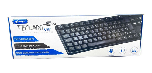 10 Teclado Pc Notebook Usb 2.0 Knup Atacado