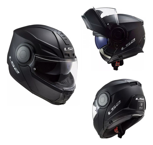 Casco Ls2 Abatible Scope Negro Mate Certificación Ece Talla L (59-60 Cm)