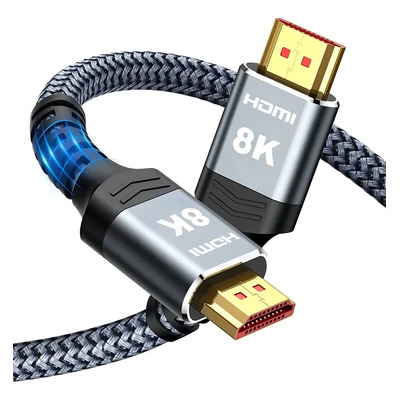 Cable HDMI Vothoon 2.1 Gris 8K 60Hz 4K 120Hz 1.5m Conector Aluminio | Envío gratis