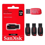 Kit 3 Pendrive Usb 128gb Flash Drive Memory Stick Cruzer 