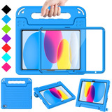 Funda Tirin Para iPad 10.9  Protector Pantalla Niños Celeste