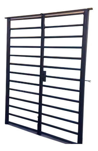 Puerta Reja Para Balcon 200x200cm En Caño Horizontal 