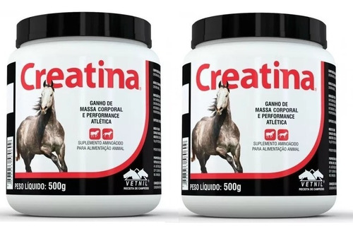 2 Creatina 500 Gr - Vetnil - Envio Imediato - Promoção