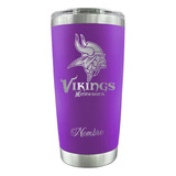 Vaso Térmico Termo 20 Oz Nfl Vikings Minnesota Grabado Láser