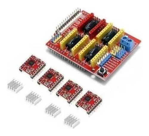 Kit Cnc Shield V3 + 4 Driver A4988 + 4 Dissipadores