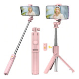 Palo Selfie Y Tripode Con Control Wireless Rosa Irm 