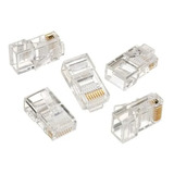 Conector Plug Rj45 Ghia Bote Con 100pz Cat 6 Cable Red Utp