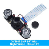 Camara Vision Nocturna 5mp Ov5647 95° Raspberry Pi 