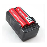 Cargador De Baterias 18650 X2  Pilax2 Recargable Incluidas