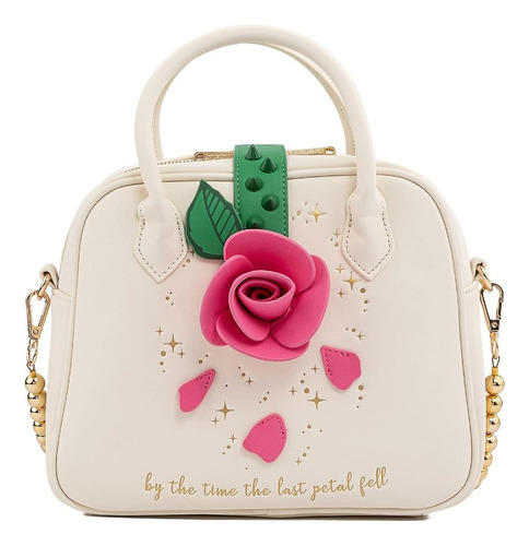 Bolso Bandolera Loungefly La Bella Y La Bestia Rosa Blanco R