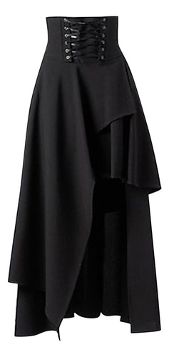 Ropa Gótica Steampunk Vintage Faldas De Encaje Negro Para Mu