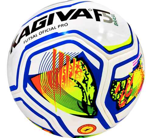 Bola Futsal Kagiva F5 Brasil Pro Pu Fusion Neo Gel - Oficial