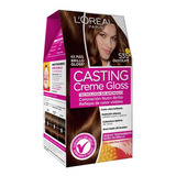 Kit Tintura L'oréal Paris  Casting Creme Gloss Casting Creme Gloss Tom 535 Chocolate 15vol. Para Cabelo