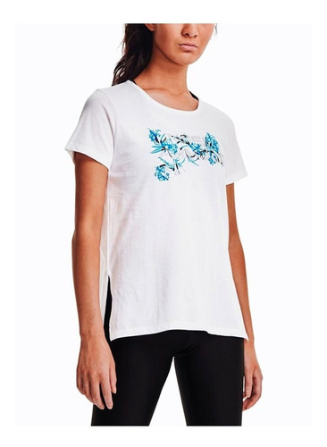 Polera Under Armour Floral Wordmark Graphic 1365139-100