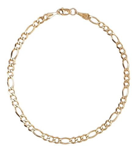 Pulsera Pulso Esclava Oro 10 Kilates Figaro 4mm 21.5cm