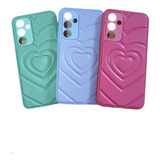 Funda Para Samsung A54 Silicona Corazon Puffer