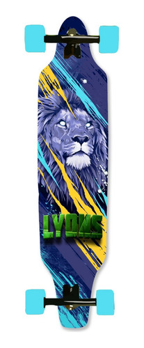 Skate Longboard Montado Lyons Roda Importada  Abec 15 Lion