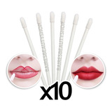 Pincel Labial Aplicador Labial Descartable Maquillaje X10