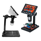 Microscópio Digital Tela 4,3pol Display Lcd Zoom 500x 1000