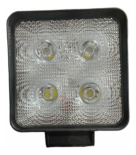 Faro Universal Auxiliar Cuadrado 4 Led Blanco 4000lm