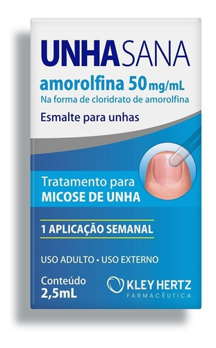 Unha Sana Esmalte Antimicótico 50mg/ml Com 2,5ml Amorolfina