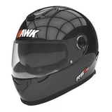 Casco Para Moto Integral Hawk Rs11 Negro Brillante