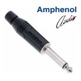 Plug P10 Mono Amphenol Original Preto Acpm-gb (10 Unidades)