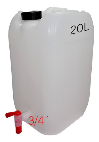 Bidón 20l Llave Sifón Alto Flujo De 3/4 Pulgadas